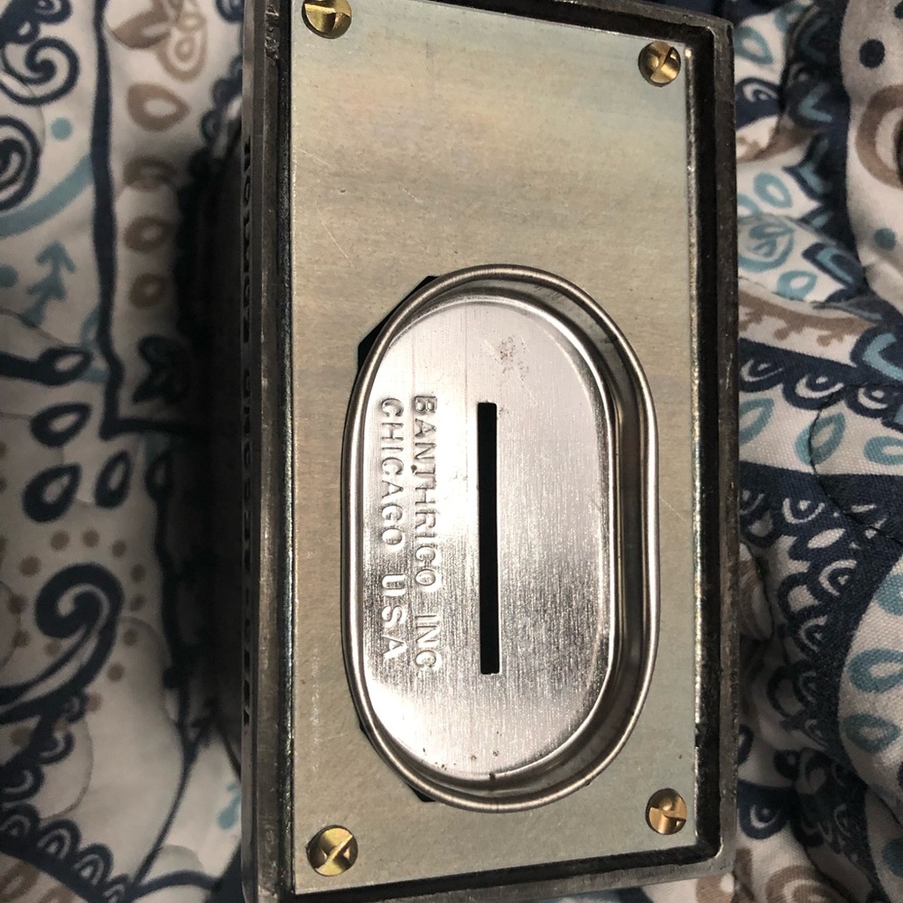 John Deere Collectible. Bank ? Pewter material - Picture 3 of 3
